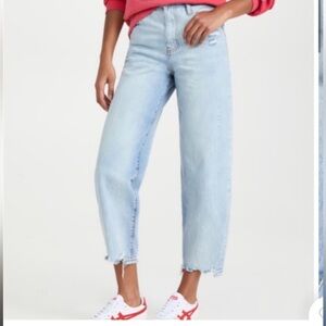 Frame Denim ultra high rise barrel jeans - distressed